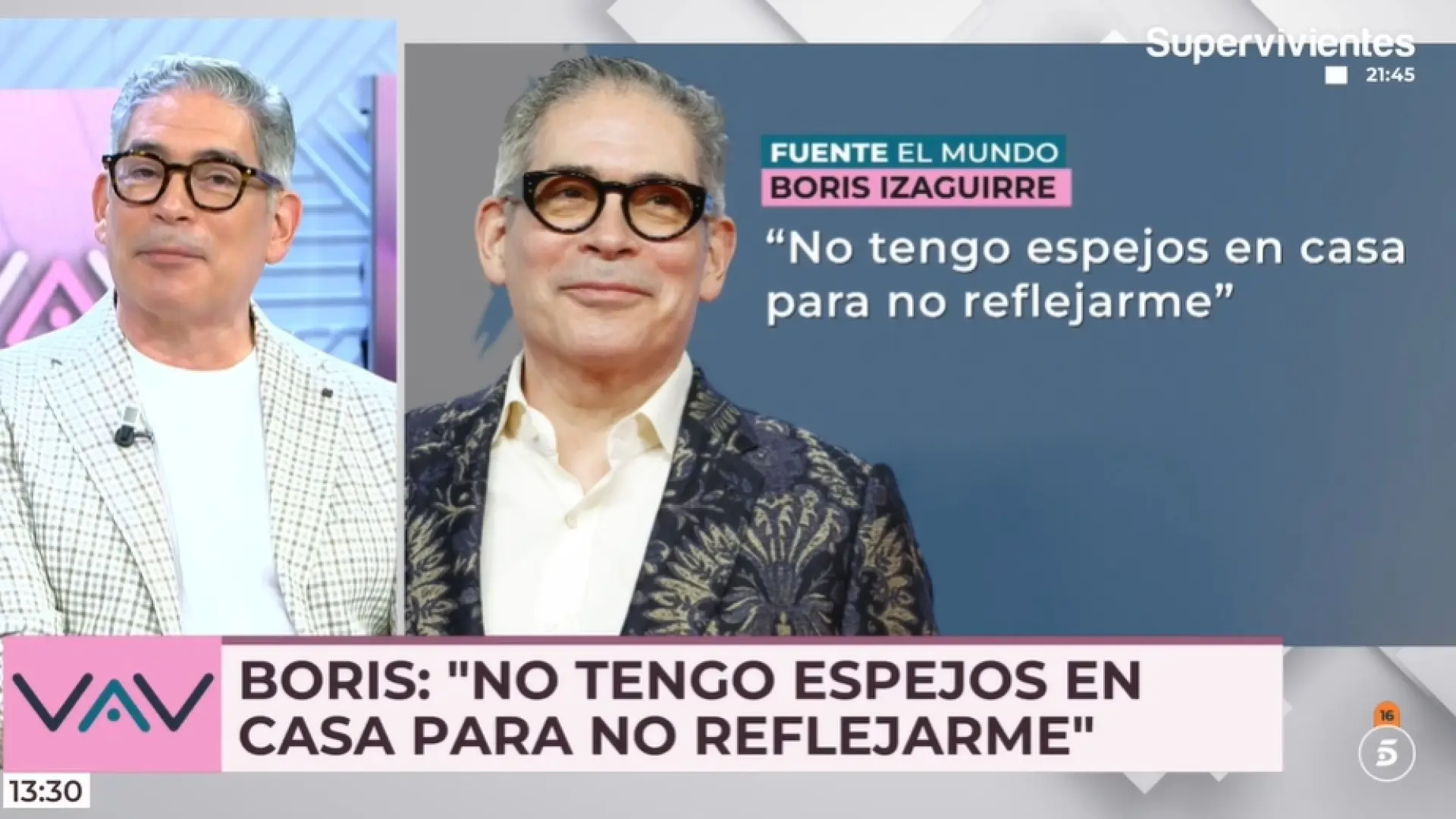 Boris Izaguirre revela que tiene eisoptrofobia: «Drácula me influenció mucho y no tengo espejos en mi casa»