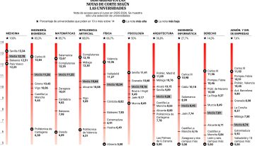 La brecha social crece con las universidades 'boutique': un 12 para hacer Matemáticas en Madrid y un 6 en Oviedo