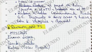 El 'Cuaderno 2025' de Leire incluye otras tres menciones precisas a «PS»: la «reunión con PS» fue con Sánchez