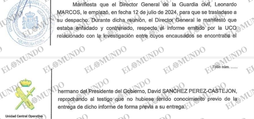 Informe de los agentes de la UCO que intervinieron en la investigación del caso del hermano del presidente del Gobierno y que recoge el sumario del juez Pedraz.