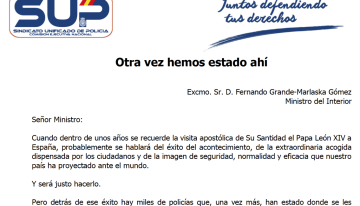 La Policía Nacional se reivindica por la visita del Papa tras el mayor despliegue logístico y de agentes de toda su historia