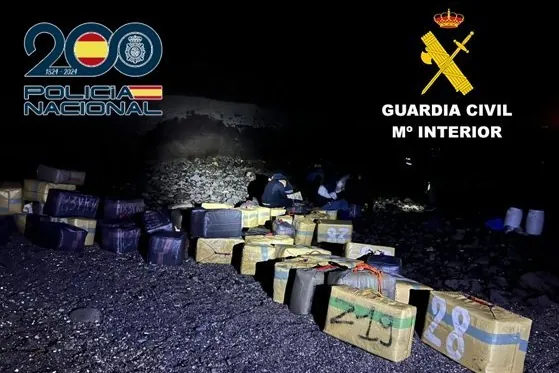 Cae una organización de narcotráfico en Canarias con 25 detenidos y 7.500 kilos de hachís