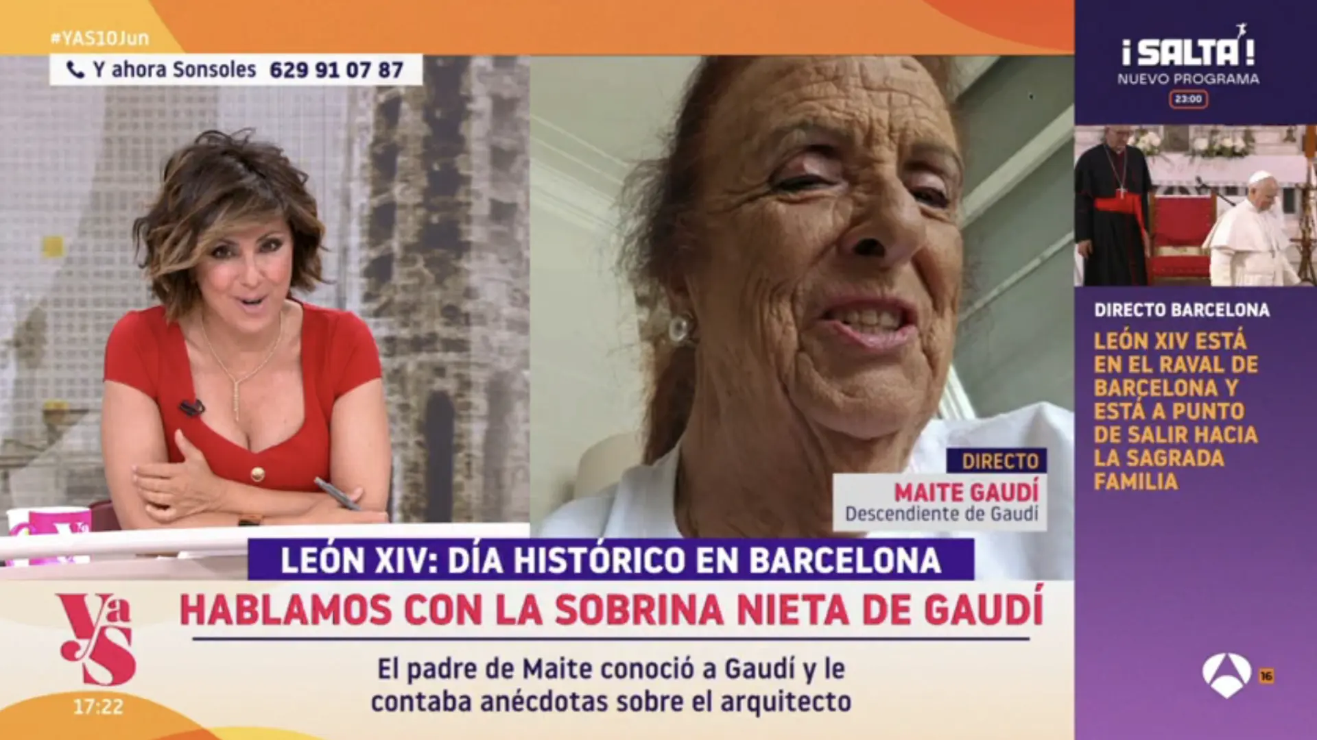 Maite Gaudí, emocionada ante el gesto de León XIV con la obra de su tío abuelo: «Tengo el corazón en un puño»