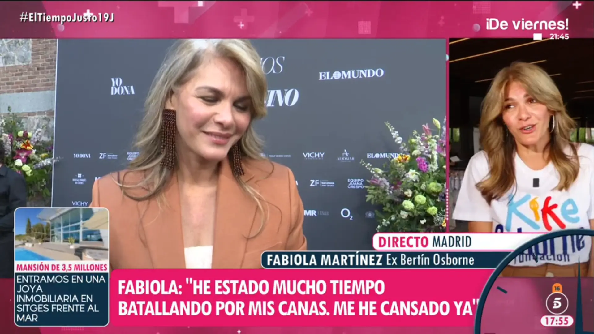 Fabiola Martínez planta cara a las críticas por lucir canas: «Me hace mayor quien me mira»