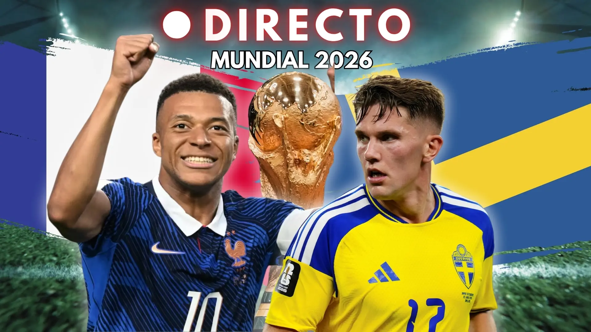 Mbappé se resarce de su mala noche con un golazo a Suecia al filo del descanso