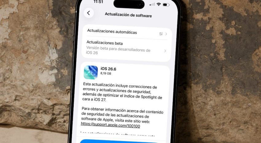 Apple lanza oficialmente iOS 26.6. Parece una actualización menor, pero puede ser crucial para que iOS 27 vaya bien en tu iPhone