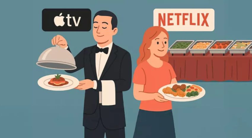En minuto y medio, Apple TV deja claro por qué es la mejor plataforma. Mientras Netflix sirve buffet, Apple prefiere platos con estrella Michelin
