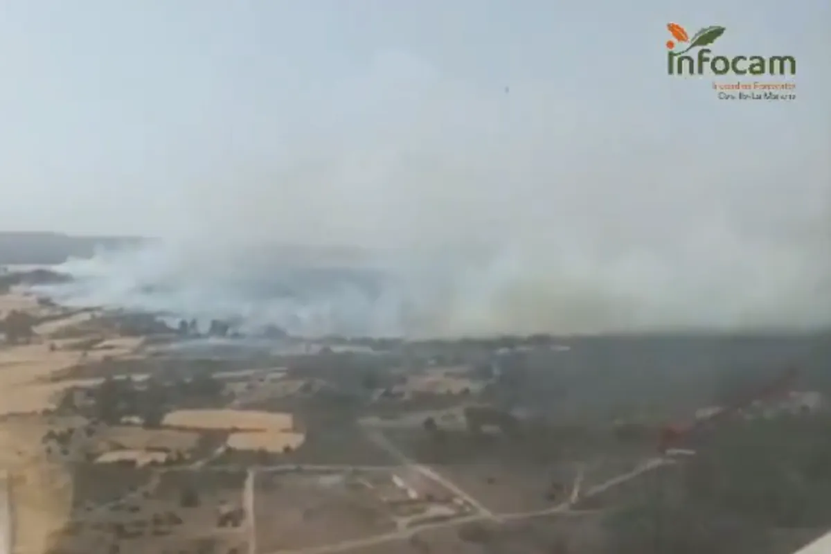 Un incendio de nivel 2 declarado en Selas (Guadalajara) obliga a evacuar seis pueblos y a activar la UME
