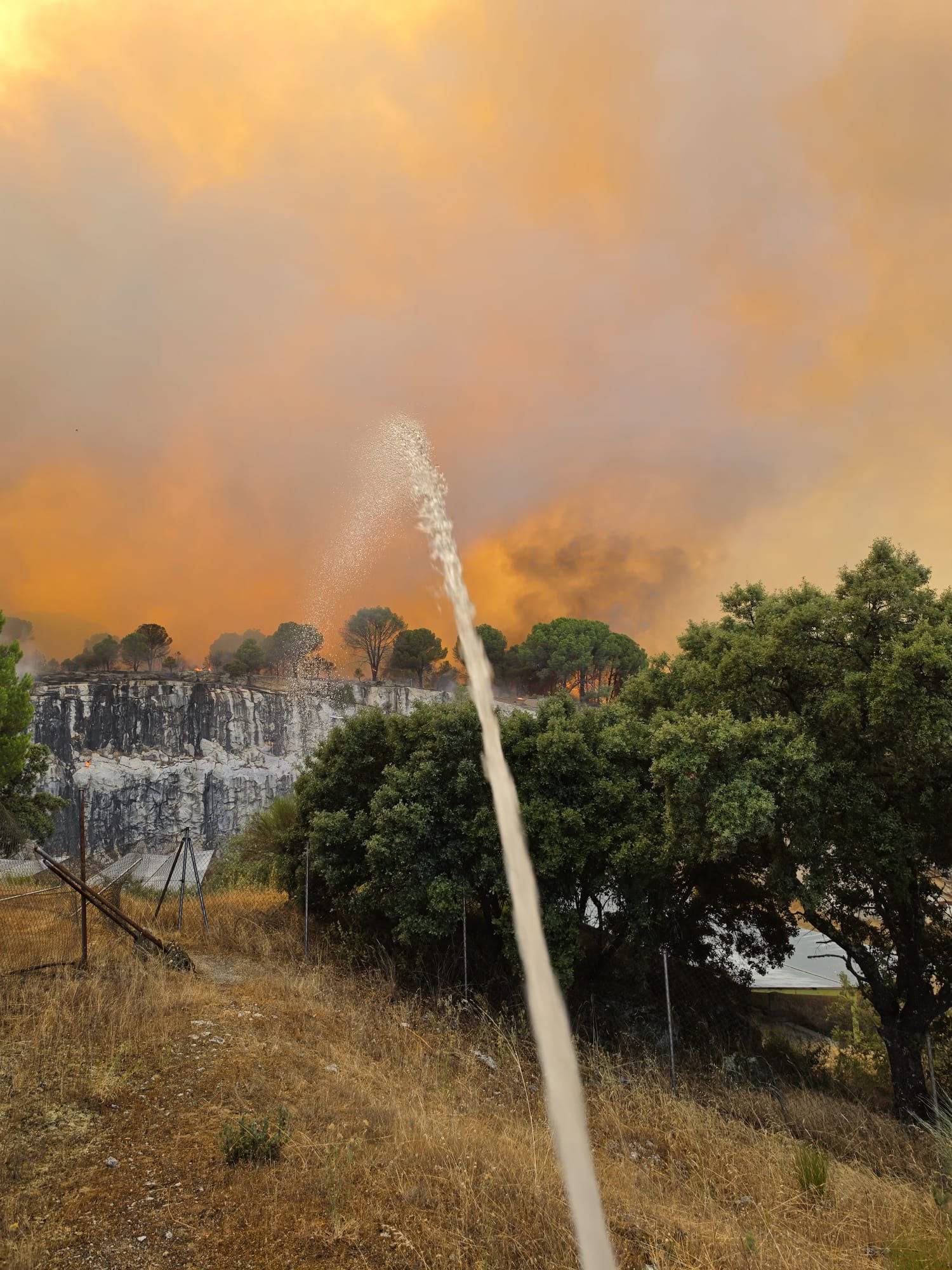 Labores de extinción en la zona