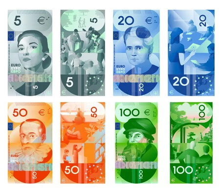 Algunos billetes del modelo G