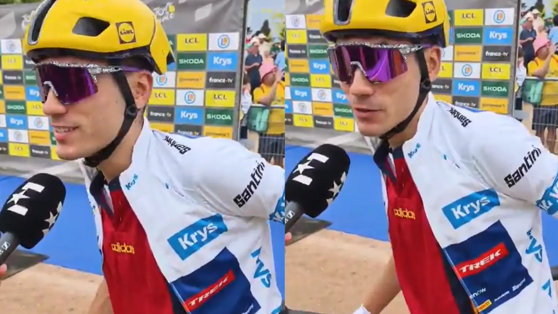 Abucheos y pitidos a Juan Ayuso en el Tour de Francia por llevar una camiseta de España