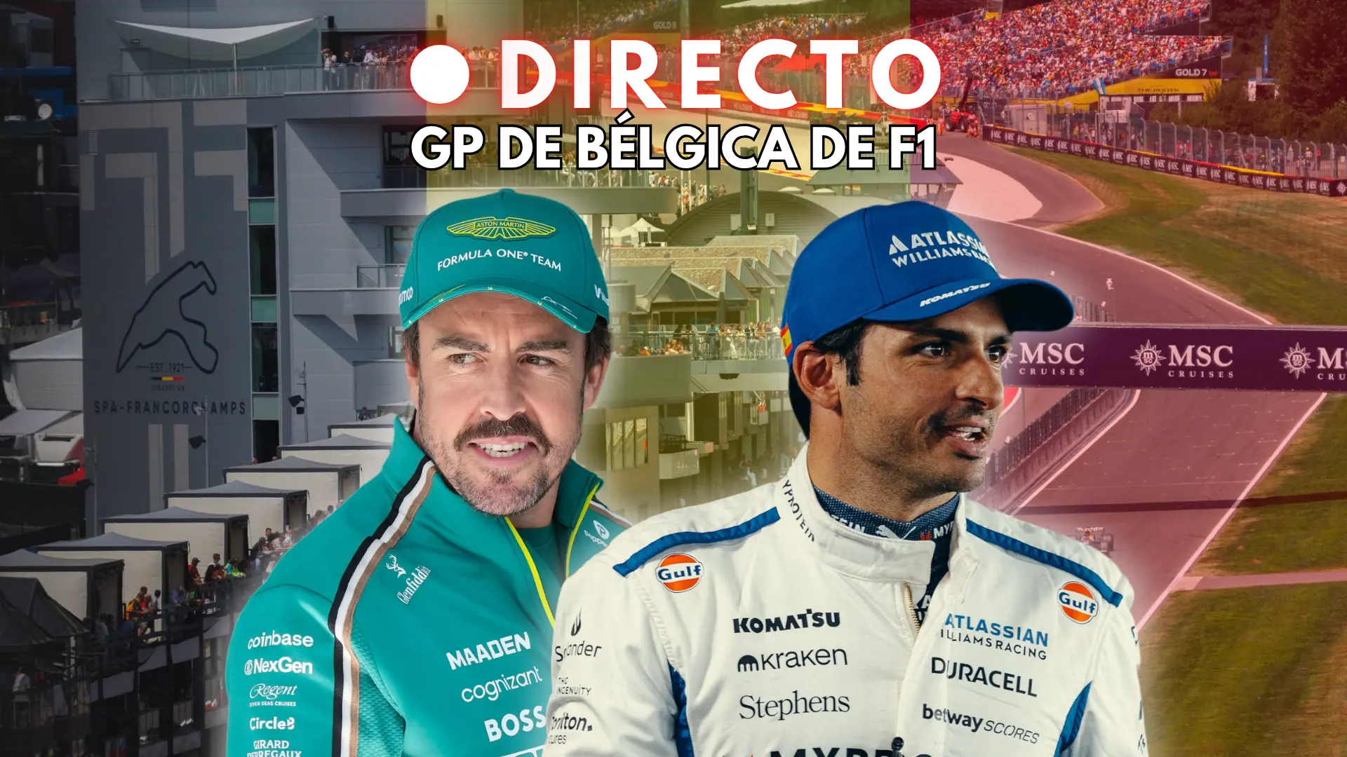 Carrera del Gran Premio de Bélgica de F1, en directo: última hora de Fernando Alonso y Carlos Sainz en Spa-Francorchamps