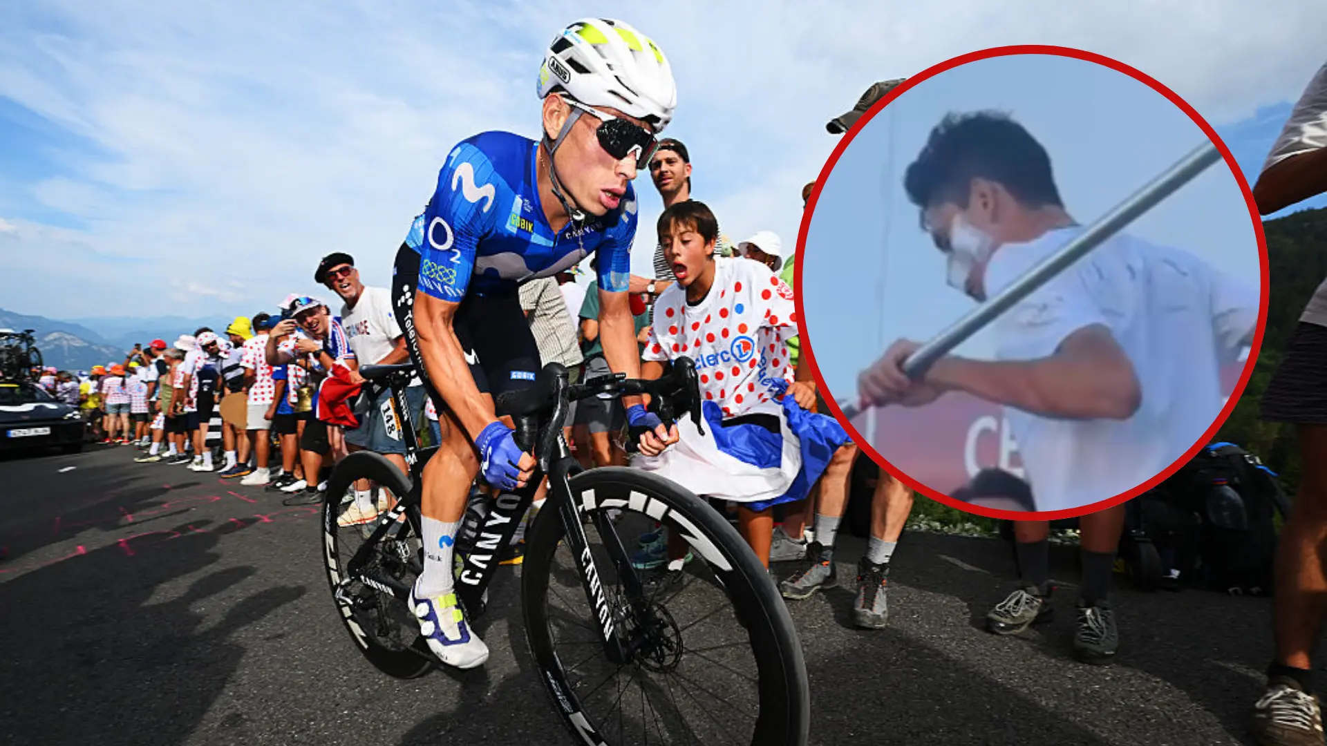 El ciclista Einer Rubio tiene que abandonar el Tour de Francia y es trasladado de urgencia a un hospital por un polémico incidente