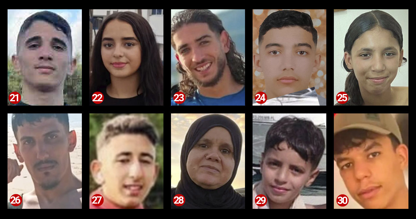 Los desaparecidos en Ceuta. 21. Hicham Ghayathi; 22. Nada Al-Shibah; 23. Ismail Touariyat; 24. Ismail; 25. Marwa Aheithour; 26. Marwan; 27. Mohamed Chairi; 28. Najat El Khanousy; 29. Mohamed Afasi; 30. Mohamed El Bakali.