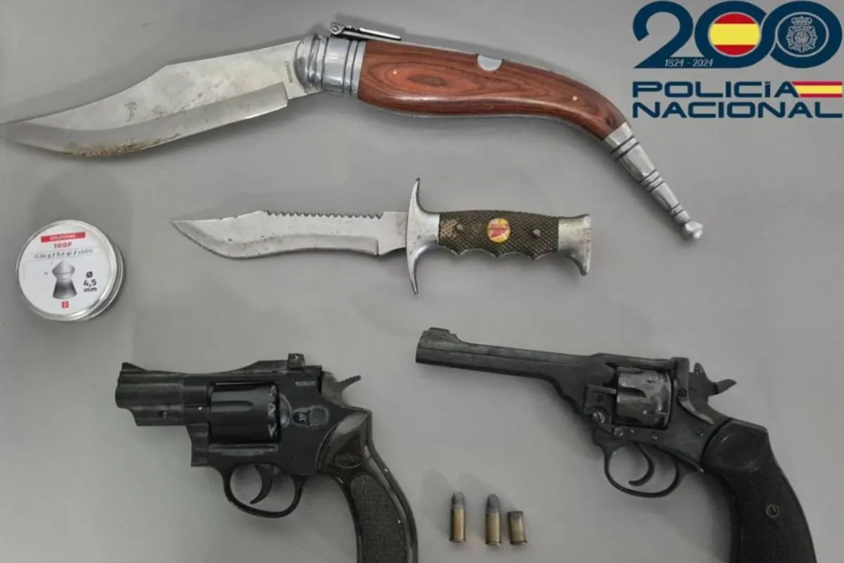 Detenido un hombre en Palma por circular esgrimiendo un arma de fuego y profiriendo amenazas de muerte