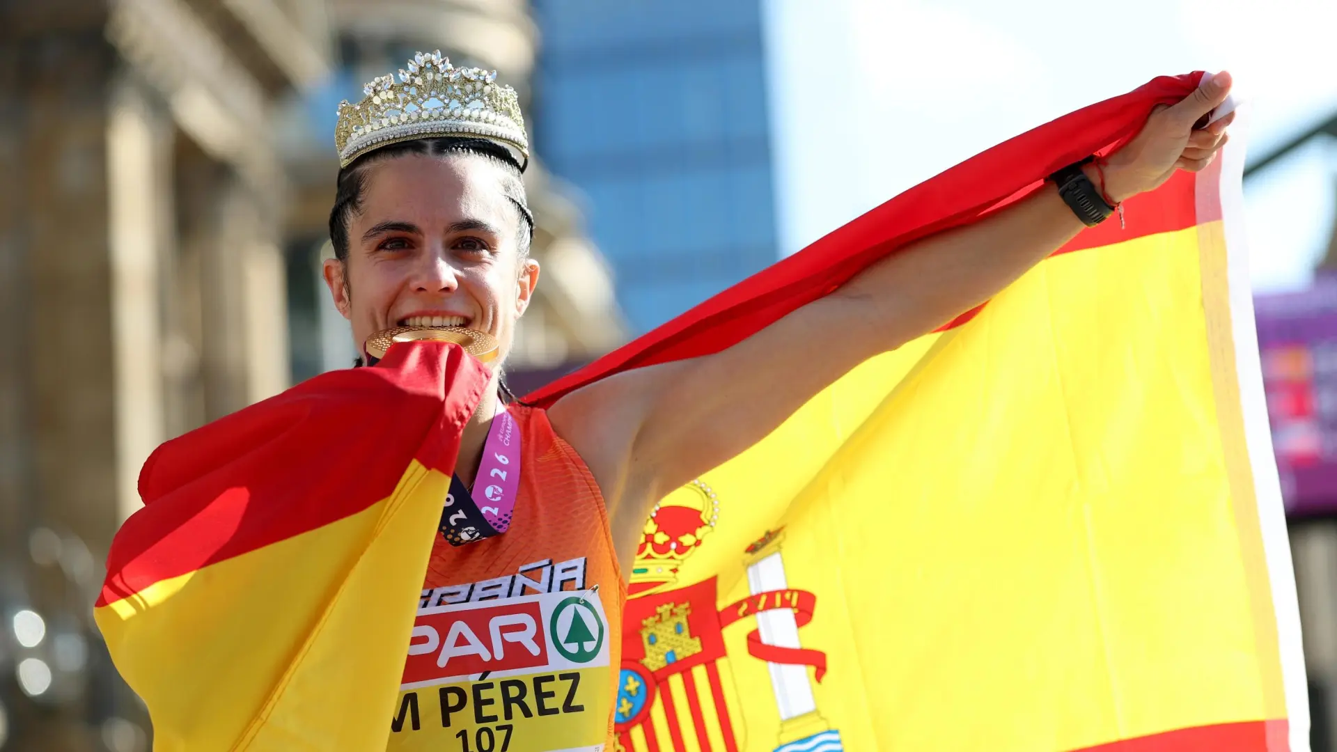 María Pérez, tras su oro en los Europeos de atletismo: «Voy a celebrarlo con una botella de champán y jamón ibérico»