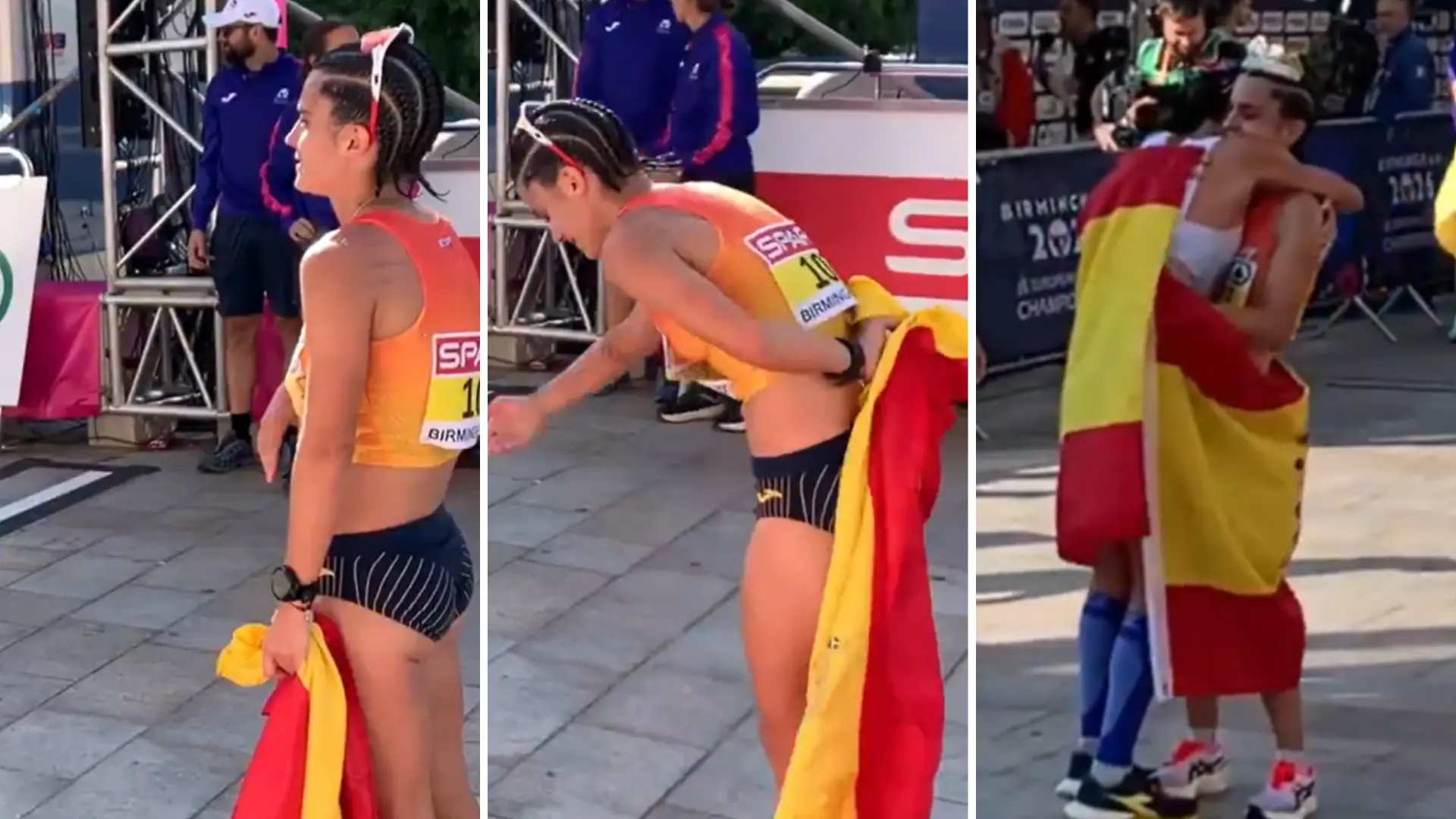 María Pérez y Antonella Palmisano, una amistad de oro más allá de la rivalidad: del abrazo en meta a una corona muy especial