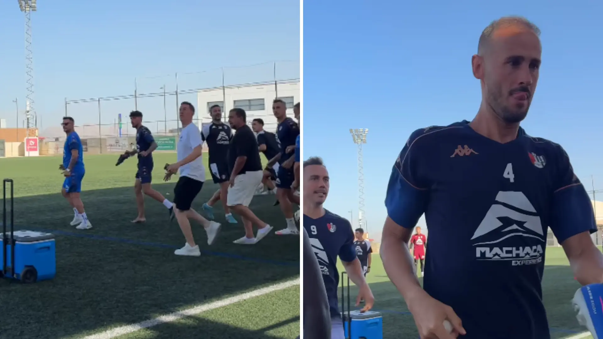 El nuevo terremoto de Granada sorprende a los jugadores del Arenas de Armilla durante el entrenamiento: así fue el tenso momento