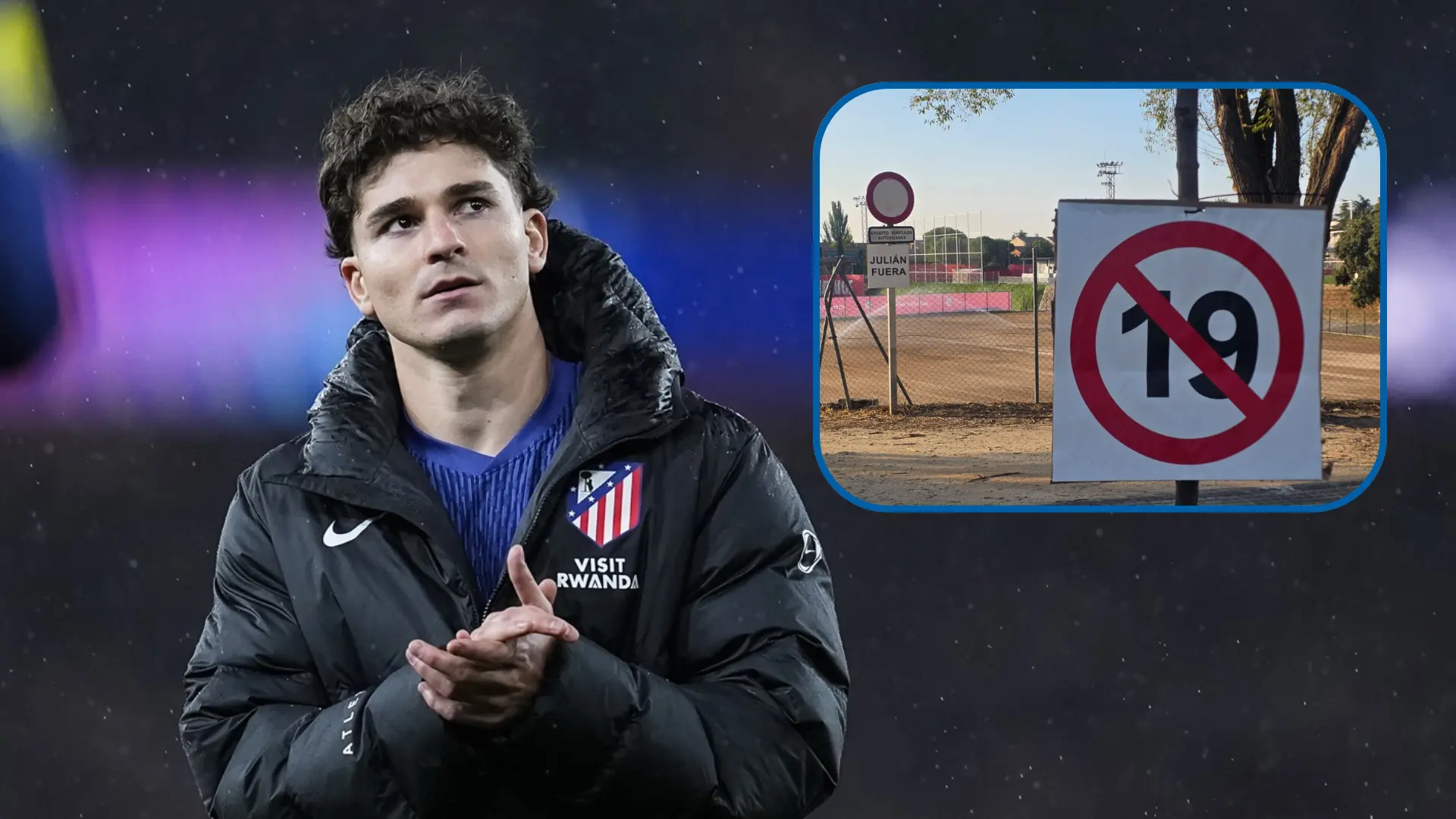 La ciudad deportiva del Atlético de Madrid amanece con carteles contra Julián Álvarez: «Fuera»