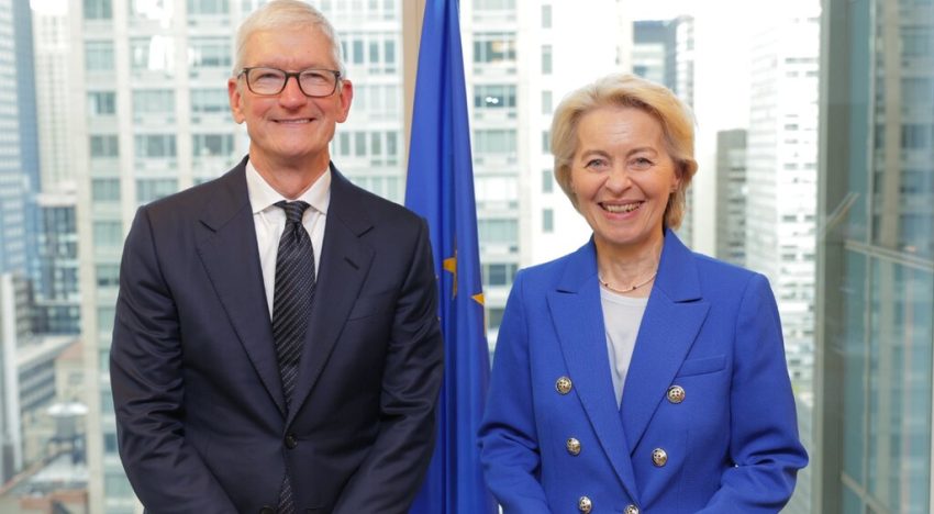 Tim Cook cara a cara con la máxima responsable de la Unión Europea: qué hay detrás de su último encuentro
