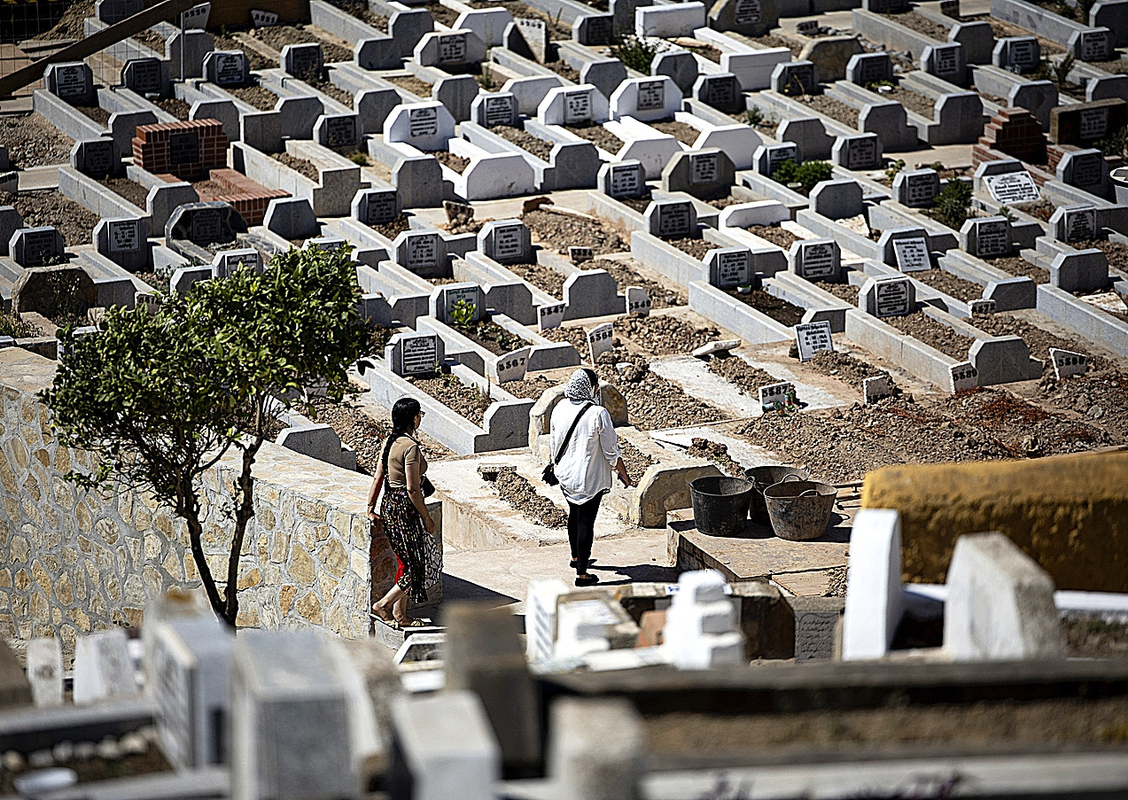 Cementerio del populoso barrio de El Príncipe, en Ceuta, a mediados de agosto pasado.