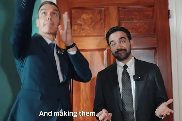 El alcalde de Nueva York, Zohran Mamdani, publica un vídeo con Sánchez: «Ser de izquierdas significa intentar tiros difíciles»