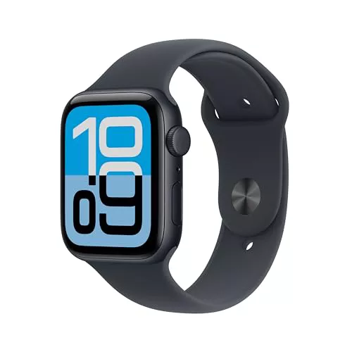 Apple Watch SE 3 GPS+Cellular Caja de Aluminio Color Medianoche de 44 mm y Correa Deportiva Color Medianoche(M/L).Monitores de entreno y sueño,Monitor de frecuencia Cardiaca,Pantalla Siempre Activa