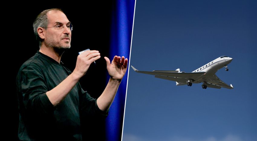 Steve Jobs encargó un avión privado idéntico al de otro multimillonario. Solo los diferenciaba un botón