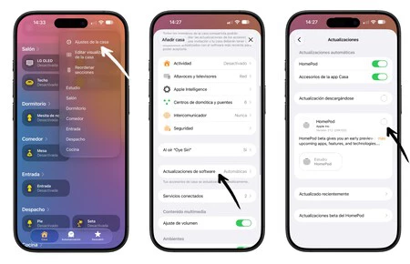 Actualizar Homepod