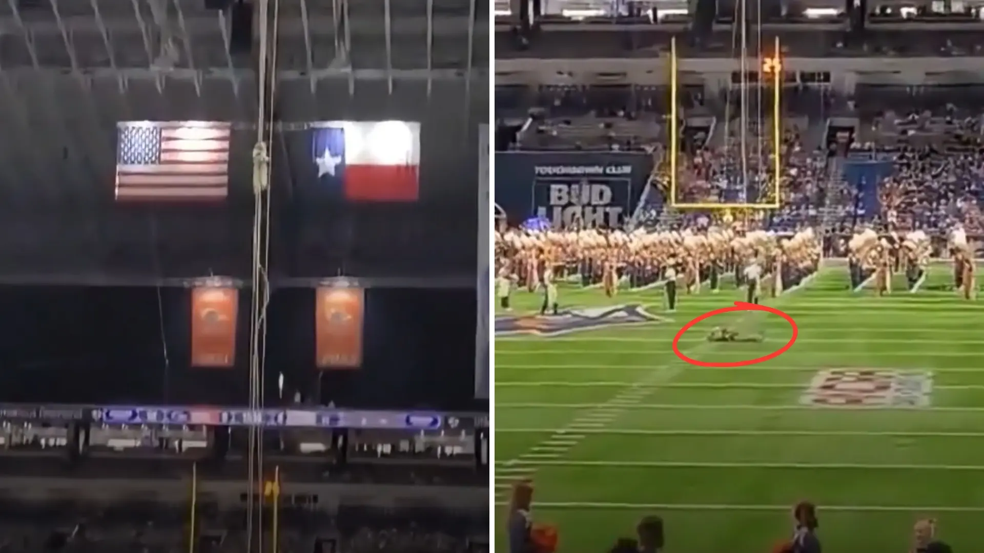 Muere un militar tras caer más de 30 metros mientras hacía rápel en un partido de fútbol americano