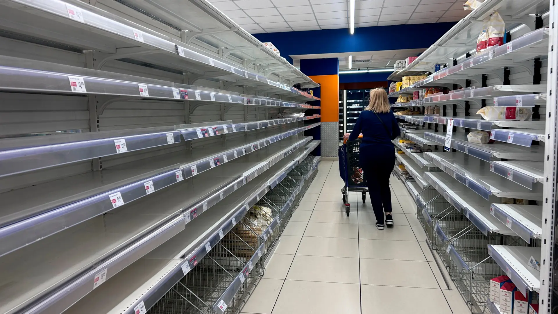 La huelga de transportistas vacía los supermercados del sur de Italia