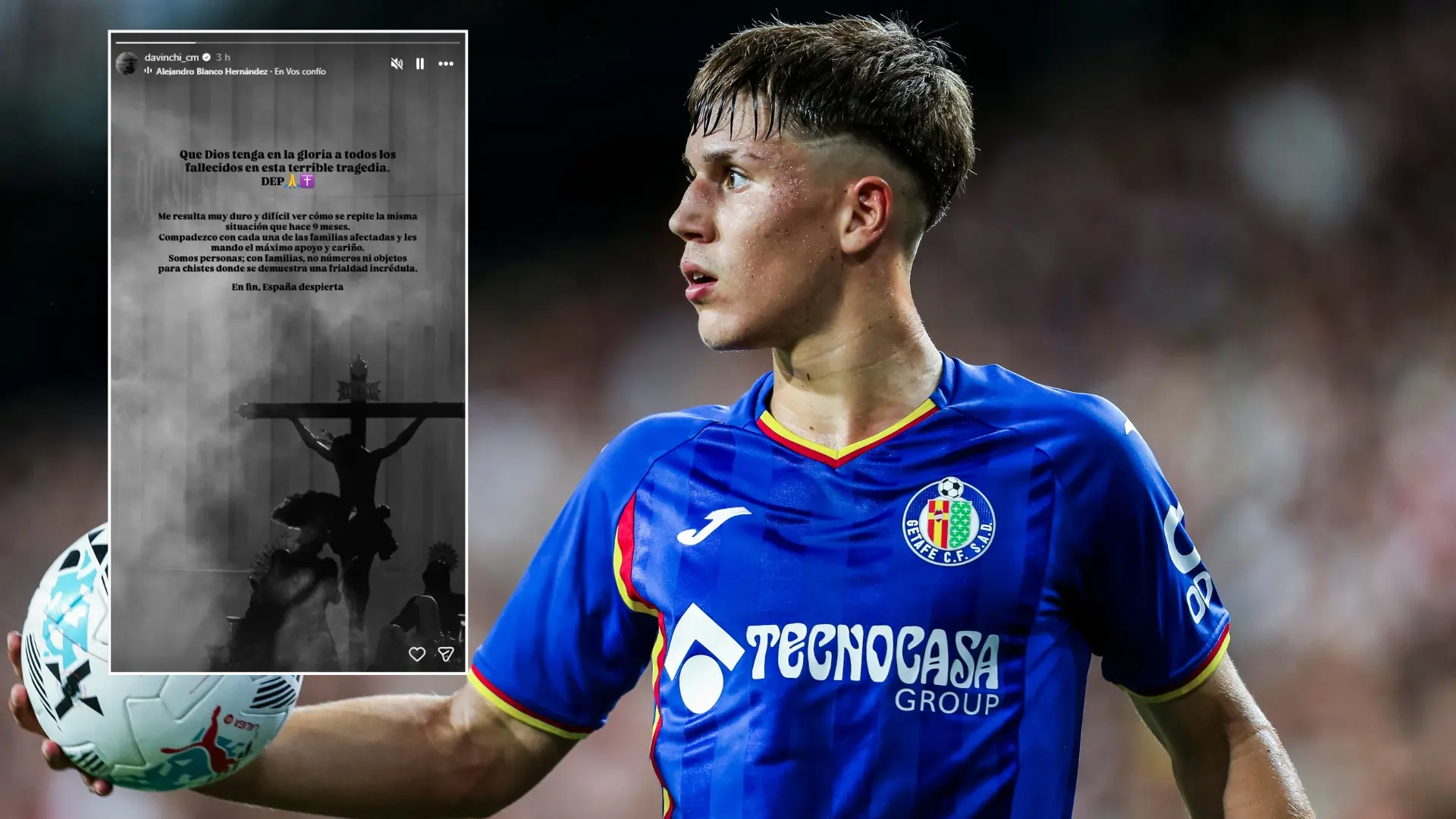 El mensaje de Davinchi, el futbolista que perdió a su padre en Adamuz: «Resulta muy duro ver que se repite la misma situación»