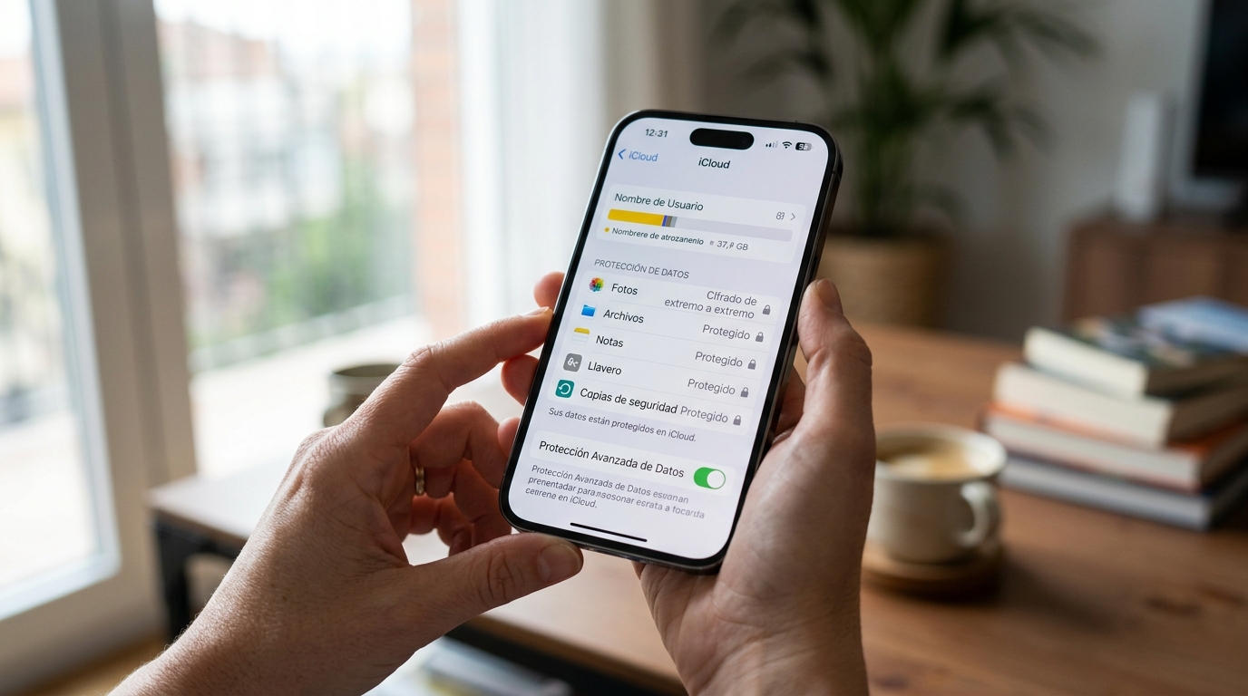 CDATA[
Apple ofrece en el iPhone, iPad y otros dispositivos una capa opcional de seguridad que cambia por completo quién puede abrir buena parte de la información guardada en iCloud. Con la Protección de Datos Avanzada , las claves para descifrar fotos, copias de seguridad, notas y archivos quedan únicamente en los dispositivos de confianza del usuario. Eso significa que Apple ya no puede leer ese contenido ni entregarlo descifrado al gobierno de Estados Unidos, incluso si recibe una orden judicial válida.
Protección estándar o avanzada: qué cambia en los datos de tu iPhone
![