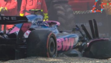 Franco Colapinto destrozó su Alpine en la Q1 del GP de Emilia Romagna cuando buscaba mejorar su tiempo: se pegó contra un muro a la salida de Tamburello