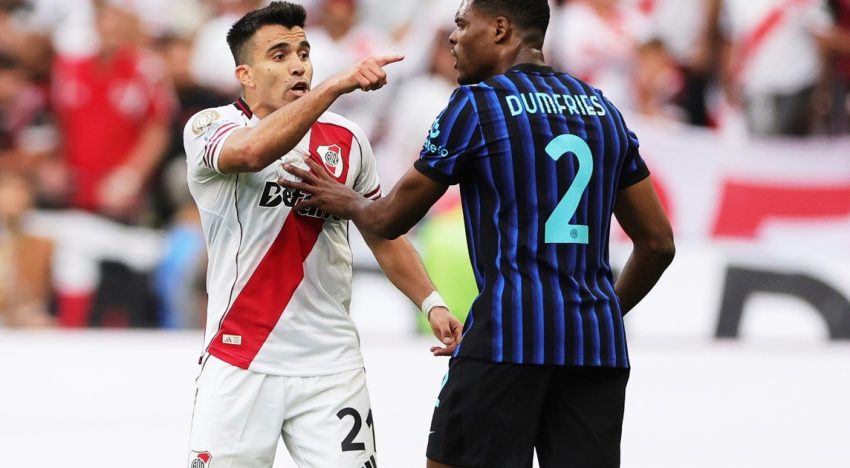 Bochornoso final de River vs Inter de Milán en el Mundial de Clubes: Acuña invitó a pelear a Dumfries