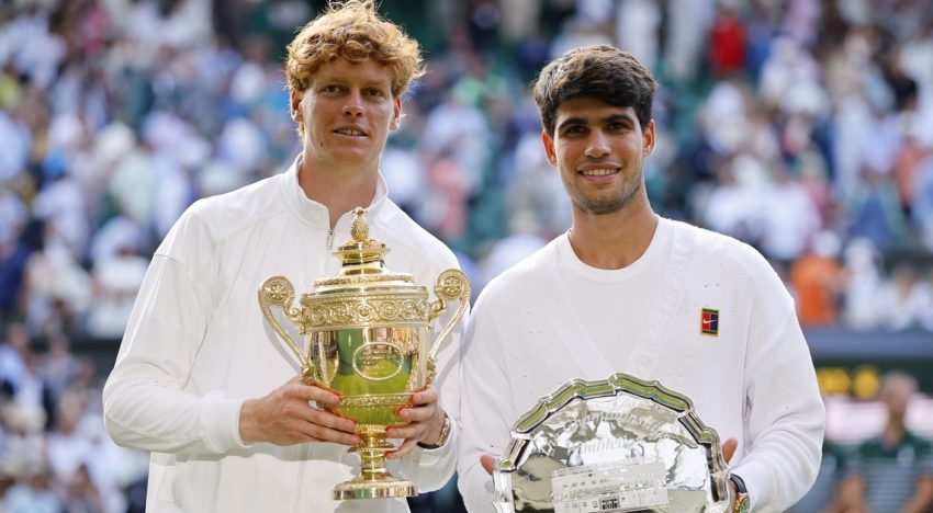 Ranking ATP: Sinner aprovecha la victoria en Wimbledon por partida doble y se aleja más de Alcaraz
