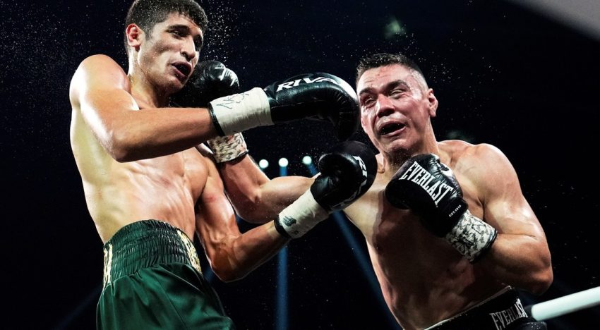 Sebastian Fundora fue un infierno para Tim Tszyu, que terminó noqueado de pie, tras una batalla de golpes, destrucción y sangre