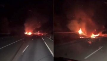 Un conductor filmó el auto de Diogo Jota mientras se incendiaba, minutos después del accidente