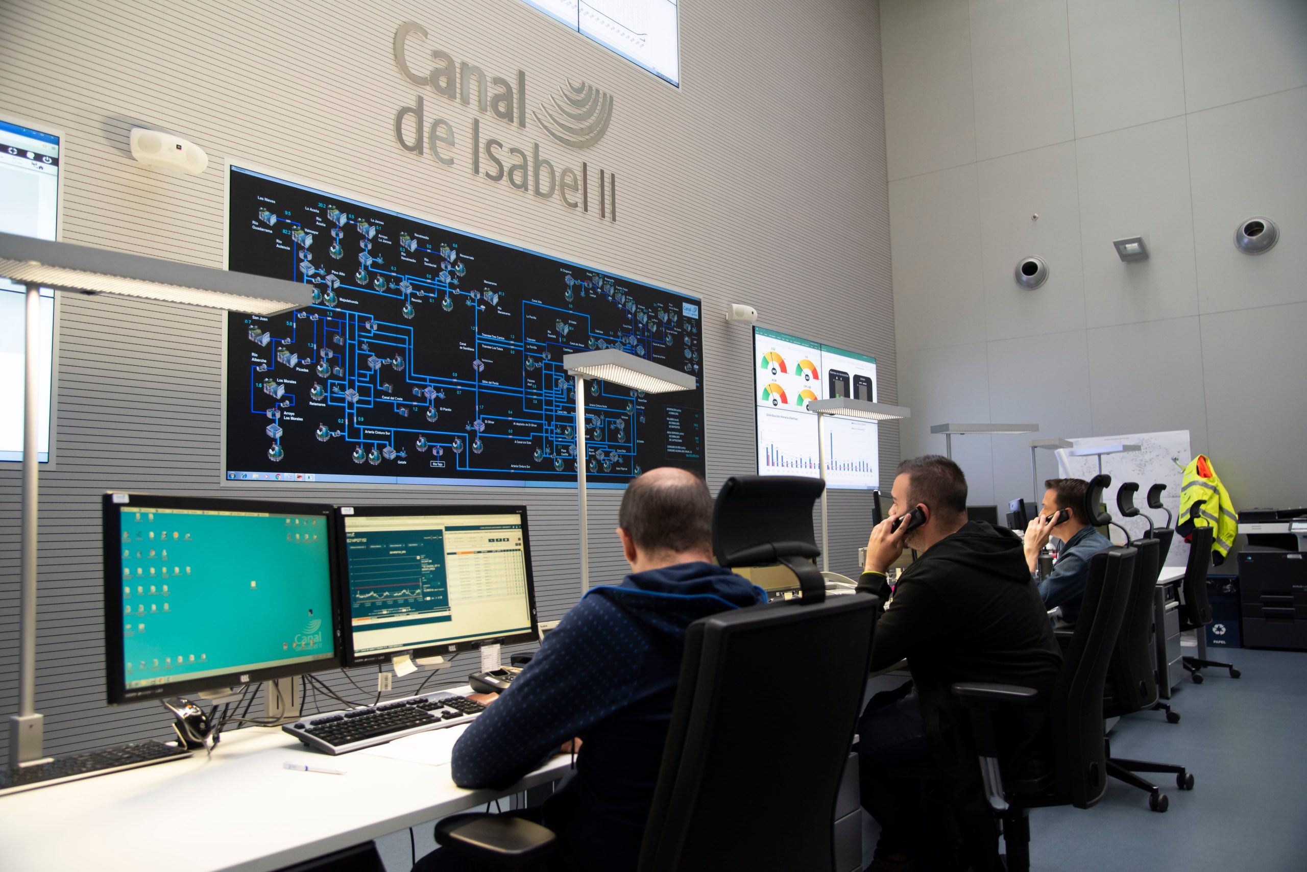 Centro de control del Canal de Isabel II.