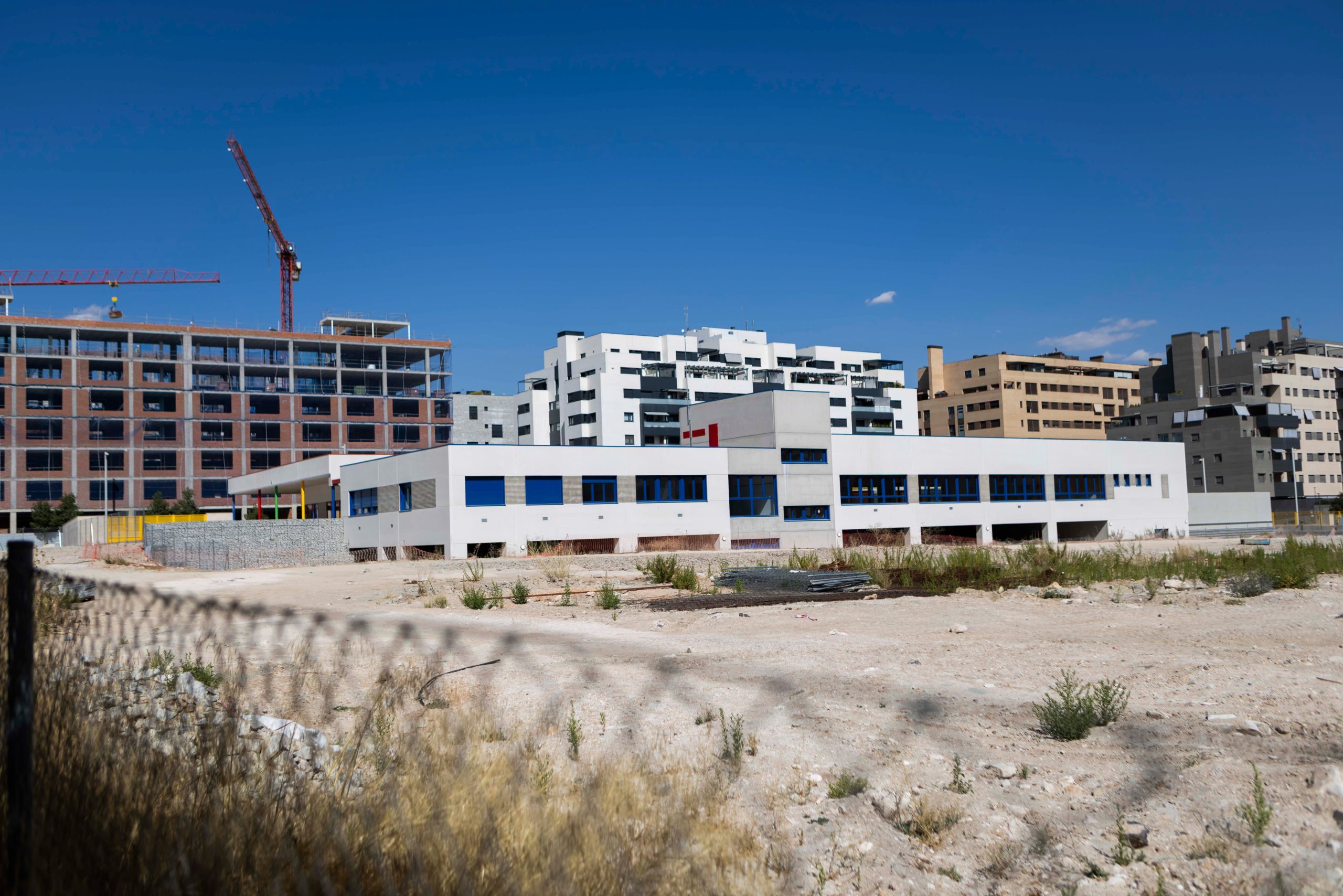 El colegio público Rudyard Kipling en El Cañaveral (Madrid), el 28 de agosto.