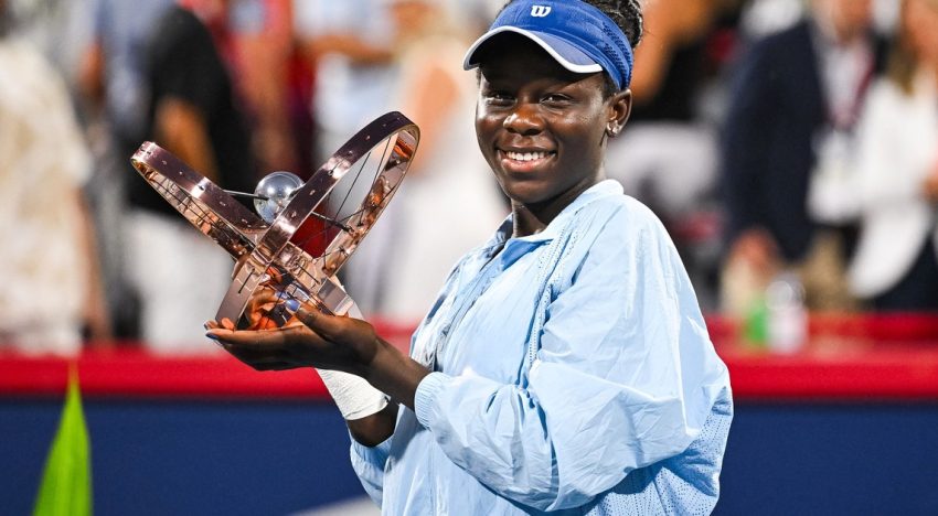 Victoria Mboko, la juvenil de 18 años e hija de refugiados de RD del Congo que le ganó a Osaka para ser campeona del WTA 1000 de Canadá