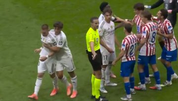 Mastantuono se enojó y recreó un feo gesto de Messi en el clásico entre Atlético y Real Madrid: tiró un pelotazo a la tribuna y lo amonestaron