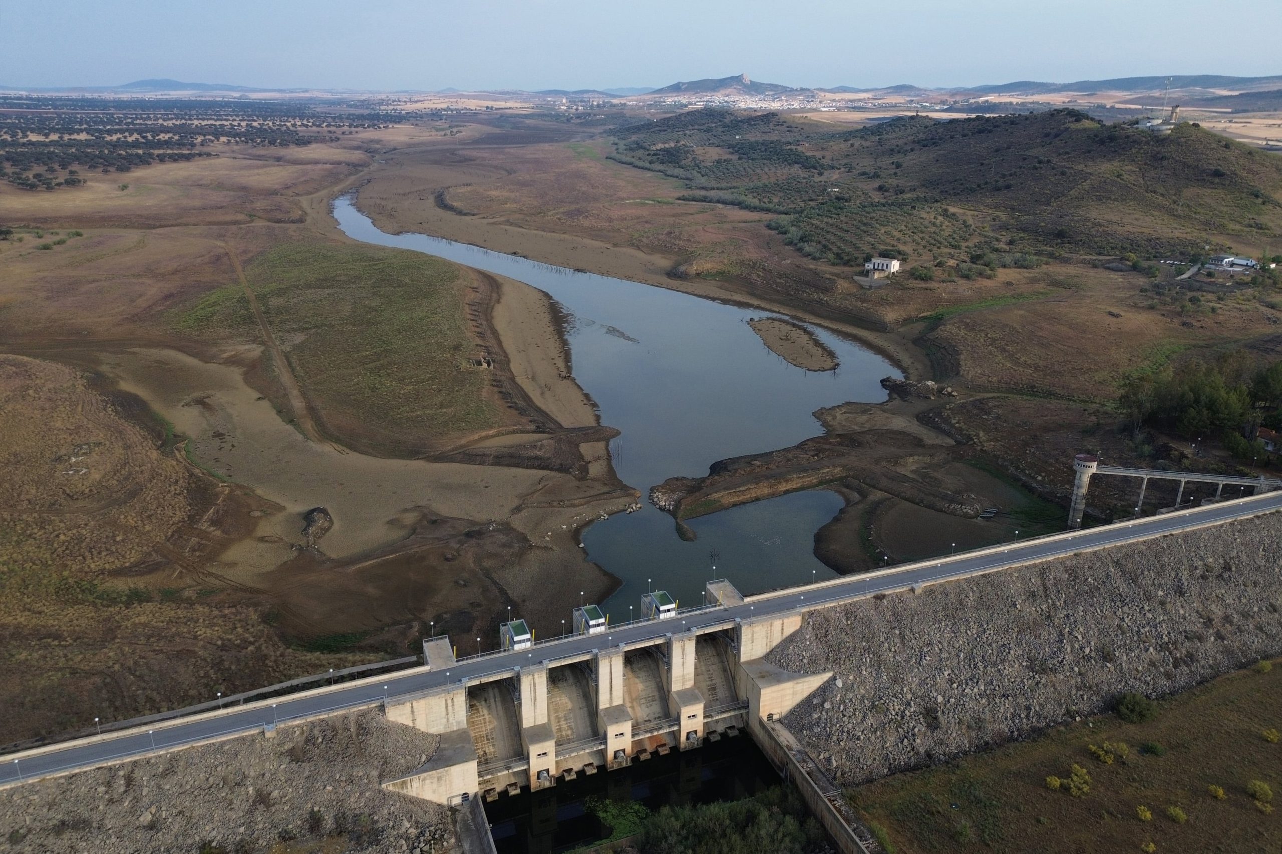 Estado del embalse de Sierra Boyera, en Belmez (Córdoba), a finales de mayo.
