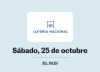 Lotería Nacional: comprobar sorteo del sábado 25 de octubre
