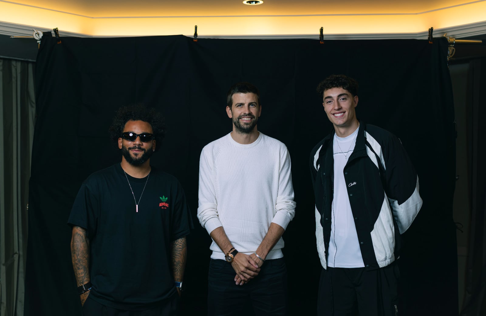 Marcelo, Plex y Piqué, en una imagen cedida por la organización.
