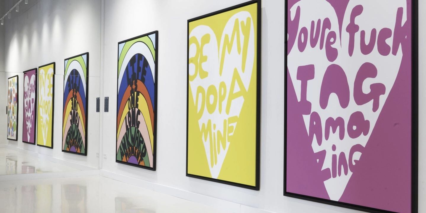 La obra de Robbie Williams en el museo MOCO de Barcelona. 