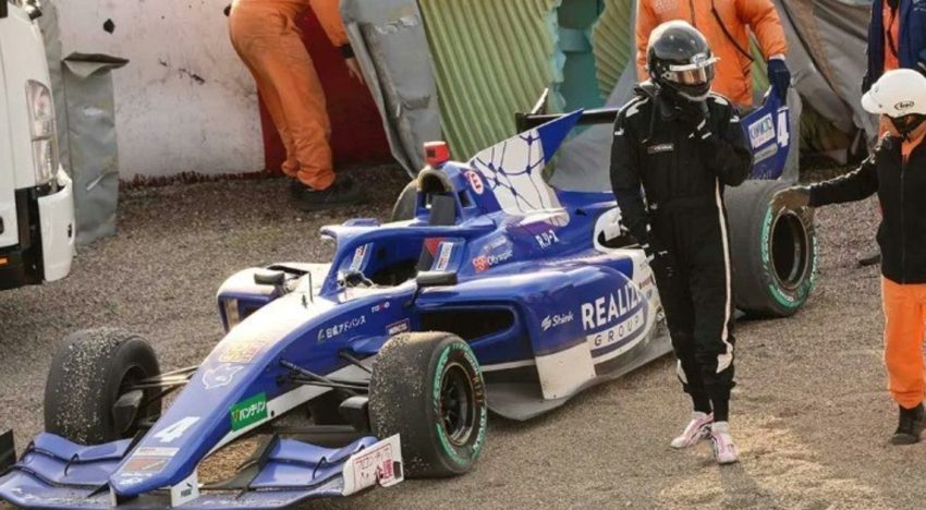 El traumático debut de Jack Doohan en la Súper Fórmula de Japón: chocó dos veces en la misma curva