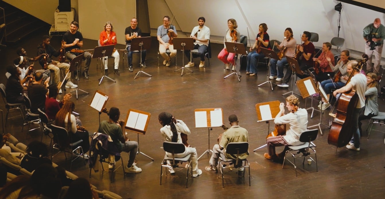 Un momento del ensayo conjunto celebrado en enero.