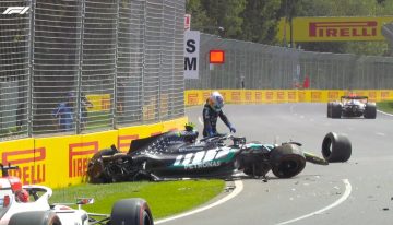 F1 GP de Australia: el momento en que Antonelli perdió el control del Mercedes y chocó contra el muro