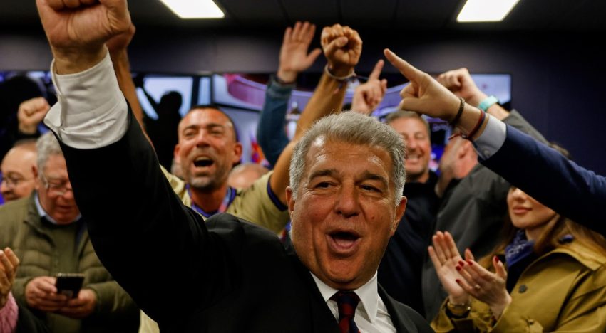 A pesar de la polémica sobre la salida de Messi, Laporta fue reelecto como presidente del Barcelona